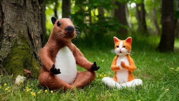 capybara meditating